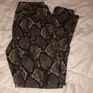 Michael Kors snake skin crop pants